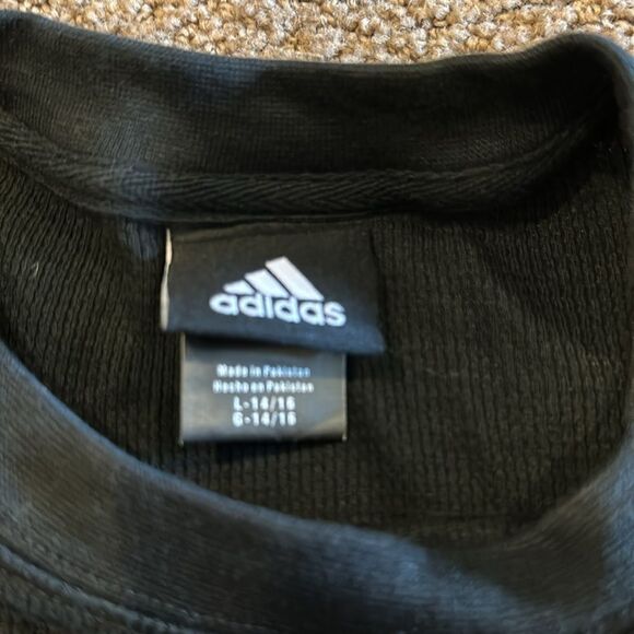 Adidas NBA Boys Brooklyn Nets Basketball Black & White Long Sleeve Shirt - Picture 5 of 7